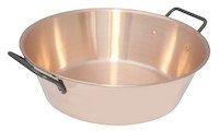 Bassine à confiture cuivre 38cm 9L Spécial Gaz