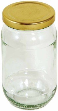 Preserving Jar with Gold screw Top Lid 454g