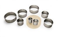 Découpoirs rond unis inox bords roulés boîte 8pcs Ø3cm-11cm h4cm