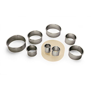 Découpoirs rond unis inox bords roulés boîte 8pcs Ø3cm-11cm h4cm