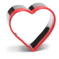 Uitsteekvorm hart inox met gekleurde rand