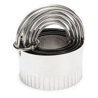 Découpoirs inox cannelé avec poignée 5pcs - dernières pcs.