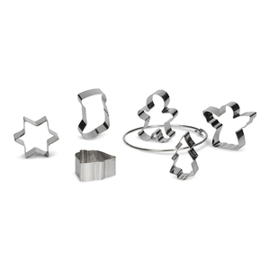 Découpoirs sur anneau Noël inox 6pcs