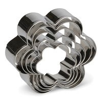 Uitduwvormpjes bloem inox 5st. (A)