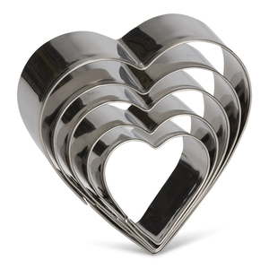 Découpoirs coeur 5pcs (4-5-6-7-8cm) (A)