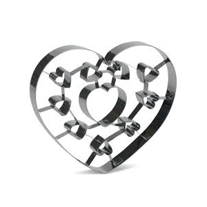 Découpoir inox coeur 19cm - Outlet