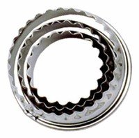 Emporte-pièce rond cannelé set de 3 en inox