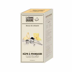 Moulin râpe à fromage inox 2 tambours