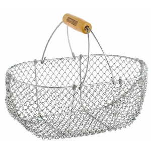 Panier galvanisé poignée bois 3L - Dernière pcs