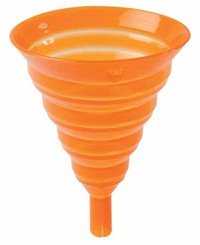 Trechter silicone plooibaar 12cm H15cm oranje