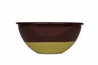 Bowl 2 kleurig chocolade/pistache Ø22cm