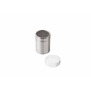 Saupoudreuse inox toile à couvercle transparent Ø7xh9,5cm