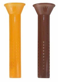 Set van 2 theezeefjes silicone oranje en bruin 38x122mm