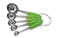 Set maatlepeltjes thee inox 1 tot 4 tassen - groen