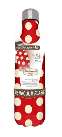 Drinkfles vacuüm 500ml Vintage creamy dots (warm en koud)