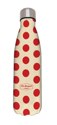 Drinkfles vacuüm 500ml Vintage red dots (chaud et froid)
