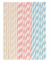 Rietjes in gekleurd papier