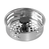 Afvoerzeef met stop inox 8cm