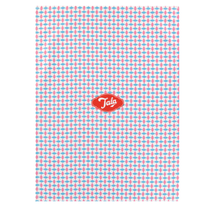Serviette dessin diamant rose et bleu + logo Tala - laatste stuks