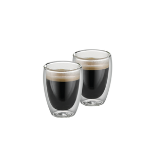 Glas dubbelwandig 80ml - set 2st.