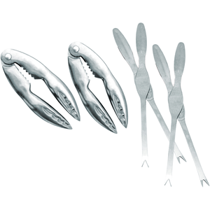 Set 2 kreeftenkrakers en 4 kreeftenvorken