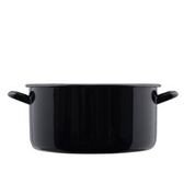 Kookpot opgerolde boord Zwerge Ø12cm zwart 0,5L