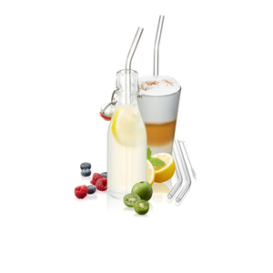 Pailles en verre transparent Future 23cm 4pcs. + brosse (3/6)