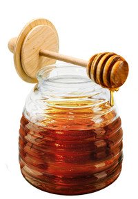 Pot à miel avec cuillère