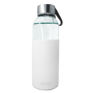 Gourde verre-silicone 400ml blanc