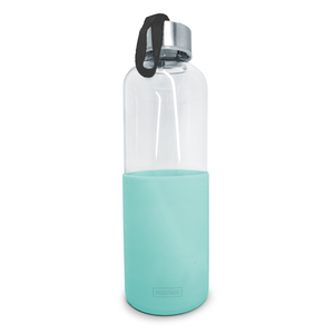 Gourde verre-silicone 600ml turquoise
