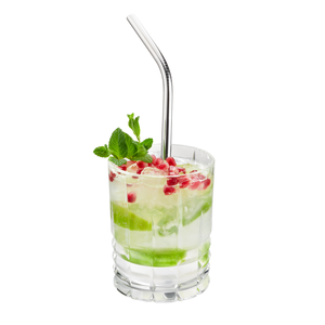 Pailles en verre inox courbés Future 23cm/Ø0.8cm 4pcs + brosse (3/6)