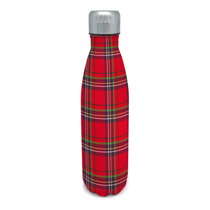 Drinkfles vacuüm 500ml rode tartan (warm en koud)