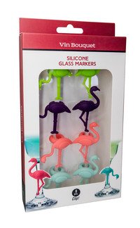 Glasmarkeerders flamingo 8st