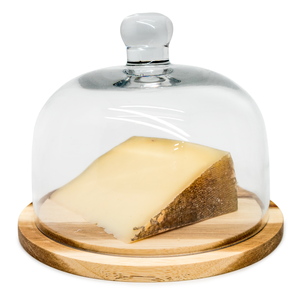 Cloche à fromage acacia et verre