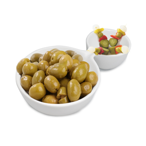 Pots à condiments rond olive porcelaine