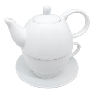 Théière porcelaine + tasse à thé