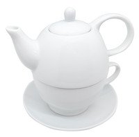 Théière porcelaine + tasse à thé