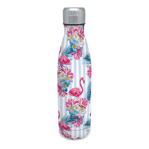 Drinkfles vacuüm 500ml flamingo  (warm en koud)