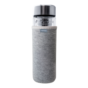 Theefles glas + filter 350ml