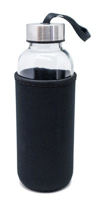 Gourde verre-neoprene noire 400ml