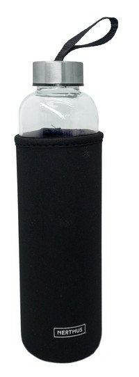 Gourde verre-neoprene noire 600ml