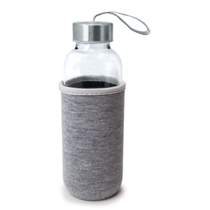 Gourde verre-neoprene gris 400ml