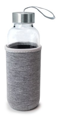 Gourde verre-neoprene gris 400ml