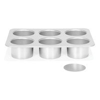 Cheesecakevorm mini met losse bodem 6 vaks Ø8cm