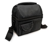 Lunchtas zwart XL isotherme met 2 compartimenten - Laatste stuks