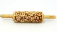 Decoratie-deegrol 23cm Art Deco hout