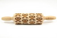 Decoratie-deegrol 23cm Frogs hout