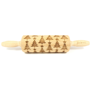 Rouleau empreintes 23cm Christmas Tree bois