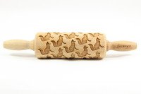 Decoratie-deegrol 23cm Foxes hout