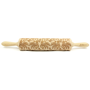 Rouleau empreintes 43cm Folk Rooster bois